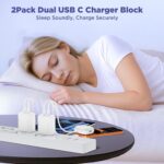 Essri 40W Gan Dual USB C Charger Block 2-Pack,PD 3.0 Fast Charging Wall Plug Power Adapter with Dual Type C Ports for iPhone 17/16/15/14/13 Pro Max,iPad Pro/Air/Mini,Galaxy S25 / S24,Google Pixel - Image 8