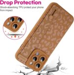 OOK Compatible with iPhone 14 Pro Max Brown Leopard Case with Wrist Strap, Leopard Cheetah TPU Shockproof Protection Slim Silicone Cover with Camera Lens Protection for Women Girls, for 6.7inch - Image 5