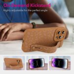 OOK Compatible with iPhone 14 Pro Max Brown Leopard Case with Wrist Strap, Leopard Cheetah TPU Shockproof Protection Slim Silicone Cover with Camera Lens Protection for Women Girls, for 6.7inch - Image 6
