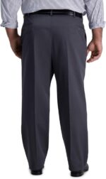 Haggar Men's Iron Free Premium Khaki Classic Fit Pleat Front Expandable Waist Casual Pant(Regular and Big & Tall Sizes) - Image 4