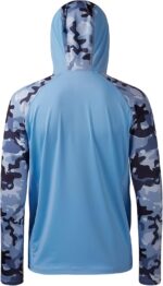 BASSDASH Men’s UPF 50 Performance Fishing Shirt Cooling Hoodie Camo Long Sleeve FS17M - Image 3