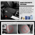 Bling Star Car Center Console Cover,Leather Arm Rest Cover for Car with Non-Slip Particles & Side Pokets,Cars Armrest Covers Cars Interior Accessories for Relieving Arm Fatigue - Image 6