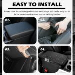 Bling Star Car Center Console Cover,Leather Arm Rest Cover for Car with Non-Slip Particles & Side Pokets,Cars Armrest Covers Cars Interior Accessories for Relieving Arm Fatigue - Image 7