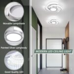ADISUN LED Modern Ceiling Light,6000K Semi Flush Mount Ceiling Light Fixture, Small Ceiling Lamp for Living Room Bedroom Bathroom Kitchen(D11 in*H2.9 in; 33W) - Image 4
