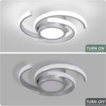 ADISUN LED Modern Ceiling Light,6000K Semi Flush Mount Ceiling Light Fixture, Small Ceiling Lamp for Living Room Bedroom Bathroom Kitchen(D11 in*H2.9 in; 33W) - Image 5