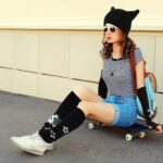 Mepase Grunge Clothes Sets, Crochet Cat Beanie Y2k Leg Warmers Fingerless Knit Gloves Jewelry Accessories Set for Girls - Image 6