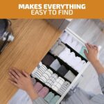 Bambüsi 4 Pack Drawer Dividers - 2.6" High, 16-22" Adjustable Drawer Bamboo Organizers for Clothes, Expandable Dresser Separators in Bedroom/Bathroom/Kitchen/Office Organization and Storage (Black) - Image 3