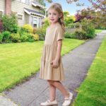 Toddler Baby Girls Dress Little Girl Summer Dress Casual Short Sleeve Round Neck Party Baby Beach Sundress 18M-6T - Image 5