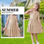 Toddler Baby Girls Dress Little Girl Summer Dress Casual Short Sleeve Round Neck Party Baby Beach Sundress 18M-6T - Image 6