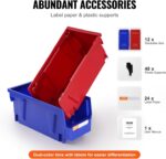 VEVOR Plastic Stackable Storage Bins 12 Pack (11 x 5 x 5-Inch), Hanging Storage Organizer Bins, Heavy Duty Stacking Containers for Closet, Garage, Office, Home, Pantry or Small Parts Organization - Image 6