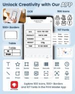 Phomemo Label Maker Machine with Tapes, Bluetooth Thermal Label Printer Easy to Use with Phones & PC, Address Label Maker for Small Business, Offcie, Home, 2 Inch Barcode Printer with 3 Label Rolls - Image 8