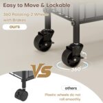 Slim Rolling Storage Cart with Wheels, Metal 6 Tier Mobile Shelving Unit Organizer Kitchen Utility Cart for Office Bathroom Kitchen Laundry Room Narrow Places (6inches) - Image 5