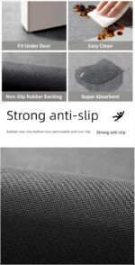 Eunoia Bathroom Rugs 20x31,Ellipses Bath Mats for Bathroom with Non Slip, Washable,Quickly Absorption Bath Rugs, Machine Washable Dry, Bath Mat for Floor, Tub and Shower,Grey - Image 6