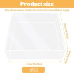 LANIAKEA 4 PCS Plastic Sofa Cushion Covers 28x28x9 Inch PVC Waterproof Couch Covers Clear Furniture Sofa Seat Slipcover for Against Cat Dog Clawing Scratching - Image 3