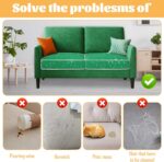 LANIAKEA 4 PCS Plastic Sofa Cushion Covers 28x28x9 Inch PVC Waterproof Couch Covers Clear Furniture Sofa Seat Slipcover for Against Cat Dog Clawing Scratching - Image 5