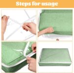 LANIAKEA 4 PCS Plastic Sofa Cushion Covers 28x28x9 Inch PVC Waterproof Couch Covers Clear Furniture Sofa Seat Slipcover for Against Cat Dog Clawing Scratching - Image 6