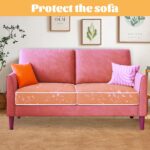 LANIAKEA 4 PCS Plastic Sofa Cushion Covers 28x28x9 Inch PVC Waterproof Couch Covers Clear Furniture Sofa Seat Slipcover for Against Cat Dog Clawing Scratching - Image 7
