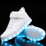 LED Unisex Light Up Shoes High Top Luminous Flashing USB Charging Lace Up Couples Sneakers for Women Men - Image 3