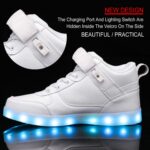 LED Unisex Light Up Shoes High Top Luminous Flashing USB Charging Lace Up Couples Sneakers for Women Men - Image 4