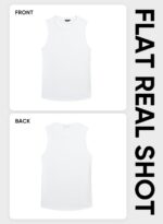 JMIERR Men's Ribbed Tank Tops Knit Sleeveless Workout T Shirt Muscle Gym Fitness Tee - Image 8