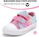 K KomForme Toddler Boys & Girls Shoes Kids Canvas Sneakers with Cartoon Dual Hook and Loops - Image 3