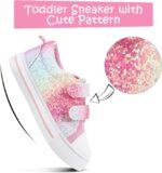 K KomForme Toddler Boys & Girls Shoes Kids Canvas Sneakers with Cartoon Dual Hook and Loops - Image 4