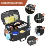 Extra-Large Detailing Bag with Waterproof EVA Hard Bottom, Auto Detail Supplies Organizer for Polisher, Bottles & Detailing Kit, Car Care Tools Tote with Lid & Shoulder Strap, Patent Design - Image 4