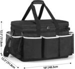 Extra-Large Detailing Bag with Waterproof EVA Hard Bottom, Auto Detail Supplies Organizer for Polisher, Bottles & Detailing Kit, Car Care Tools Tote with Lid & Shoulder Strap, Patent Design - Image 7