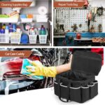 Extra-Large Detailing Bag with Waterproof EVA Hard Bottom, Auto Detail Supplies Organizer for Polisher, Bottles & Detailing Kit, Car Care Tools Tote with Lid & Shoulder Strap, Patent Design - Image 8