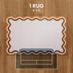 SLEEP ZONE Kids Rugs for Playroom, Washable Rugs for Children Toddlers Bedroom, Non Slip Rug Play Mat Soft Dorm Nursery Carpet, Beige, 3X5 Feet - Image 7