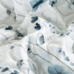 Chezmoi Collection Fran 3-Piece Floral Quilt Set Queen - Blue White Poppy Floral Watercolor Printed Microfiber Lightweight Bedspread Set for All Season - Image 8