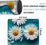 Mouse Pad Daisies Floating in Turquoise Water Computer Mousepad Washable Non-Slip Rubber Base Mouse Mat,Laptop Desk Accessories Decoration 9.5 Inches x 7.9 Inches - Image 3