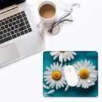 Mouse Pad Daisies Floating in Turquoise Water Computer Mousepad Washable Non-Slip Rubber Base Mouse Mat,Laptop Desk Accessories Decoration 9.5 Inches x 7.9 Inches - Image 5
