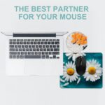 Mouse Pad Daisies Floating in Turquoise Water Computer Mousepad Washable Non-Slip Rubber Base Mouse Mat,Laptop Desk Accessories Decoration 9.5 Inches x 7.9 Inches - Image 6