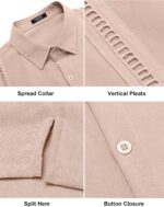 COOFANDY Mens Short Sleeve Cuban Guayabera Shirt Casual Summer Beach Button Down Shirts - Image 8