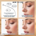 Piercing Taper Ball Grabber Tool for Changing Jewelry - 14G 16G 18G 20G Stainless Steel Flat Back Earrings Applicator Tool Threadless Insertion Pin Thread Body Piercing Kit for Ear Nose Lip - Image 7