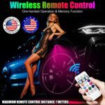 Wireless LED Lights for Car, Wireless Rock Lights with 8 Colors 10 Modes,Led Strobe Warning Light, Motorcycles, Boats, Camping, Bikes, Drones，Design in USA (4pcs Black) - Image 3