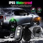 Wireless LED Lights for Car, Wireless Rock Lights with 8 Colors 10 Modes,Led Strobe Warning Light, Motorcycles, Boats, Camping, Bikes, Drones，Design in USA (4pcs Black) - Image 4