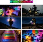 Wireless LED Lights for Car, Wireless Rock Lights with 8 Colors 10 Modes,Led Strobe Warning Light, Motorcycles, Boats, Camping, Bikes, Drones，Design in USA (4pcs Black) - Image 6
