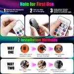 Wireless LED Lights for Car, Wireless Rock Lights with 8 Colors 10 Modes,Led Strobe Warning Light, Motorcycles, Boats, Camping, Bikes, Drones，Design in USA (4pcs Black) - Image 7