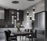 Mini Chandelier for Kitchen Island Modern Crystal Pendant Lighting LED Dining Room Hanging Lights Cylinder Drop Lights Ceiling Lighting Fixture Kitchen Sink Bedroom Bathroom 2700K 6000K - Image 6