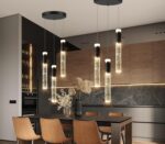 Mini Chandelier for Kitchen Island Modern Crystal Pendant Lighting LED Dining Room Hanging Lights Cylinder Drop Lights Ceiling Lighting Fixture Kitchen Sink Bedroom Bathroom 2700K 6000K - Image 8