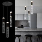 Mini Chandelier for Kitchen Island Modern Crystal Pendant Lighting LED Dining Room Hanging Lights Cylinder Drop Lights Ceiling Lighting Fixture Kitchen Sink Bedroom Bathroom 2700K 6000K - Image 9