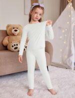Arshiner Thermal Underwear for Kids Long Johns Girls Base Layer Top and Bottom Set - Image 3