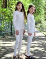 Arshiner Thermal Underwear for Kids Long Johns Girls Base Layer Top and Bottom Set - Image 5