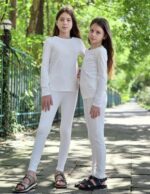 Arshiner Thermal Underwear for Kids Long Johns Girls Base Layer Top and Bottom Set - Image 6