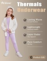 Arshiner Thermal Underwear for Kids Long Johns Girls Base Layer Top and Bottom Set - Image 8