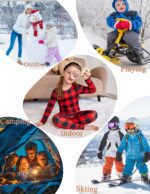 Arshiner Thermal Underwear for Kids Long Johns Girls Base Layer Top and Bottom Set - Image 9