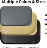 Silicone Pet Feeding Mat with Raised Edge & Residue Collection Pocket for Food and Water, Dog Bowl Mats, Cat Bowls Placemat with High Lip for Floor Waterproof, 19 x 12 x 0.7 Dark Turquoise - Image 7