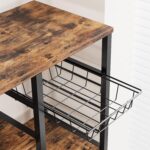 IRONCK Industrial Kitchen Baker’s Rack, Kitchen Island Utility Storage Shelf, Coffee Bar Microwave Stand with 6 Hooks, Metal Frame, Simple Assembly, Vintage Brown - Image 6